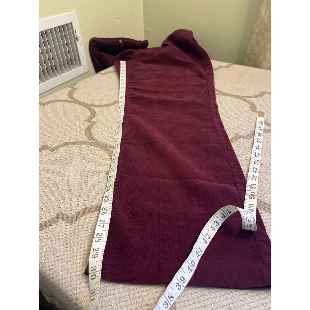 Chico’s Women's Burgundy Corduroy Pants Size 3 / 16 Tall Long - Picture 9 of 13